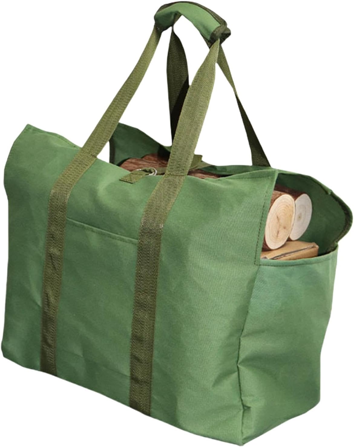 Borsa tote portatile, porta-legna pieghevole | Borsa di stoccaggio per legna da ardere, grande borsa resistente (19,5 x 10,5 x 16,5 pollici) | Leroy Merlin