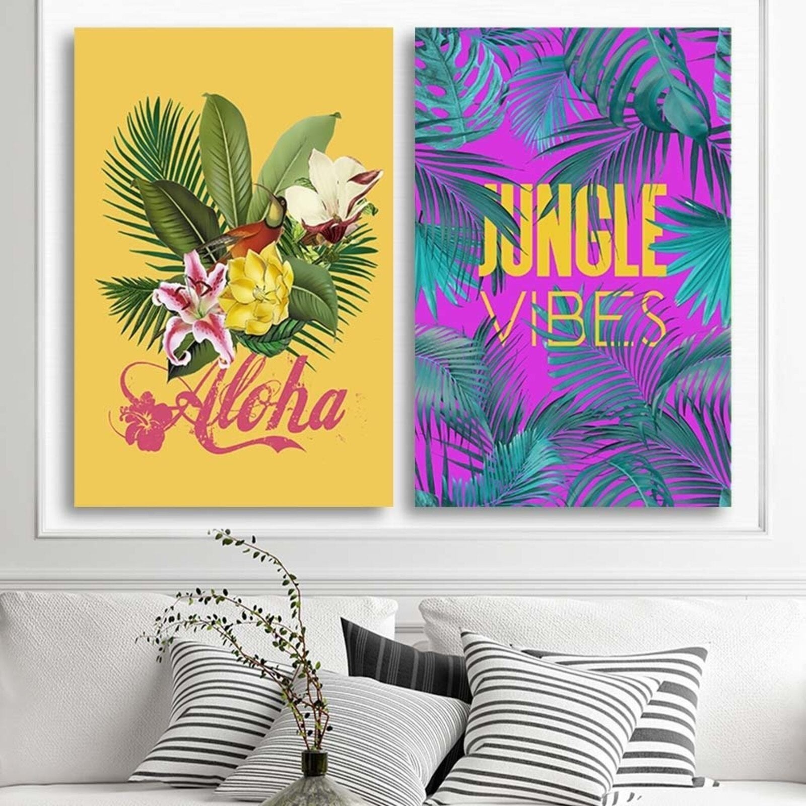 Tableau ambiance bois jungle - 70 x 100 cm - 4