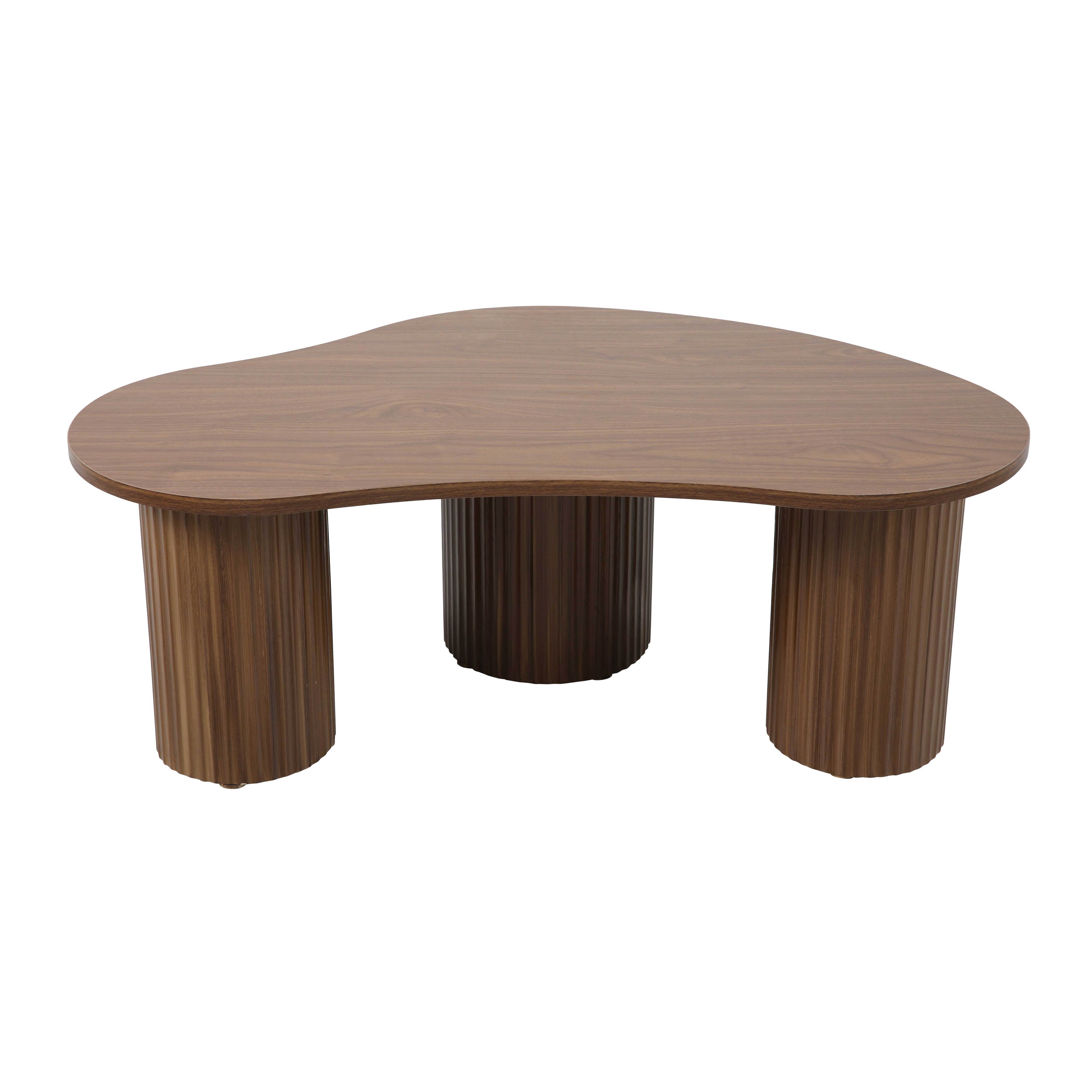 Table basse gigogne en mélaminé bois foncé - 5