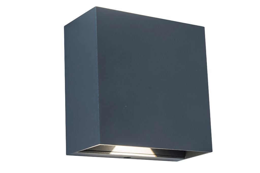 Kinkiet zewnętrzny LED GEMINI antracyt 10W Neutralna biel 400lm aluminium wym:11x11x5,4cm IP54 Lutec