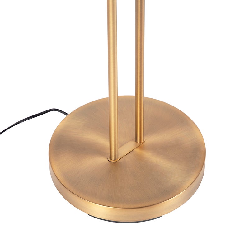 Qazqa moderne lampadaire uplighter avec bras de lecture - Lexus - bronze, led intégrée 18w incluse, Integrated led, 2700k, blanc - 9