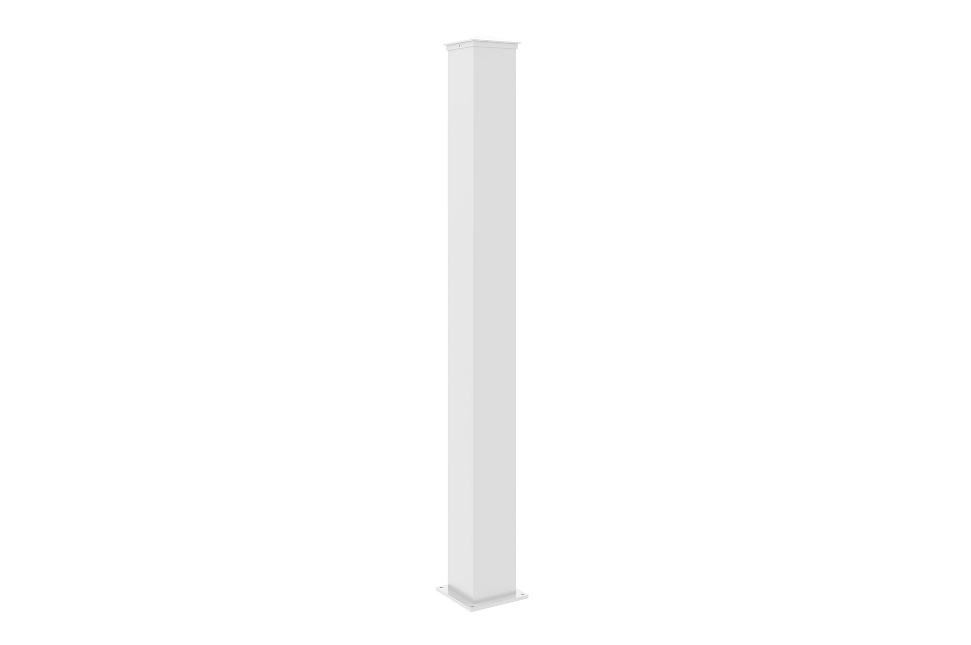 Lot de 2 poteaux EIFEL 15x15 en alu H.166cm - Blanc mat - 5