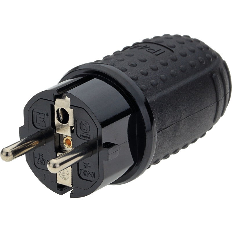Fiche d'Alimentation Mâle IP44 - AC 220-240V - Métal - 99mm x 41mm