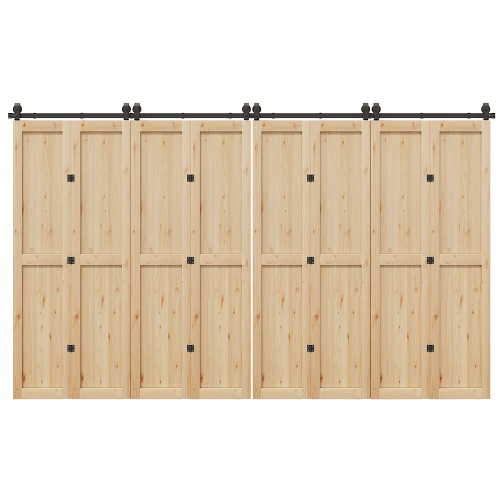 Kit Completo Porte Scorrevoli 366cm - Binario, Rotelle E Accessori, Nero, Per Interni - Foto 11