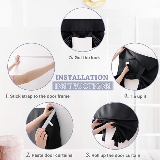 Ivilon Asta Per Tendaggi Telescopica Nera - Design Con Pomello A Urna, Da 150 A 260 Cm, Diametro 2,5 Cm