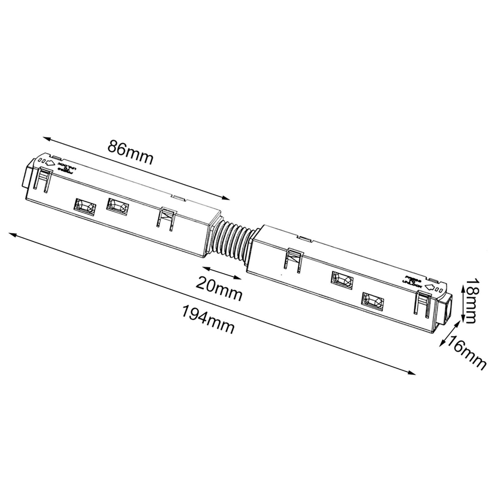 Connecteur d'union de piste linéaire 48V joint spots magnétiques - 4