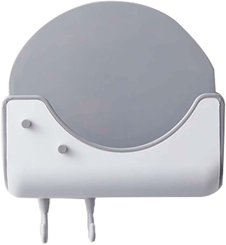 Szary uchwyt ścienny na pokrywki garnków z haczykiem, ociekacz kuchenny, wieszak ścienny na deskę do krojenia bez wiercenia, organizer