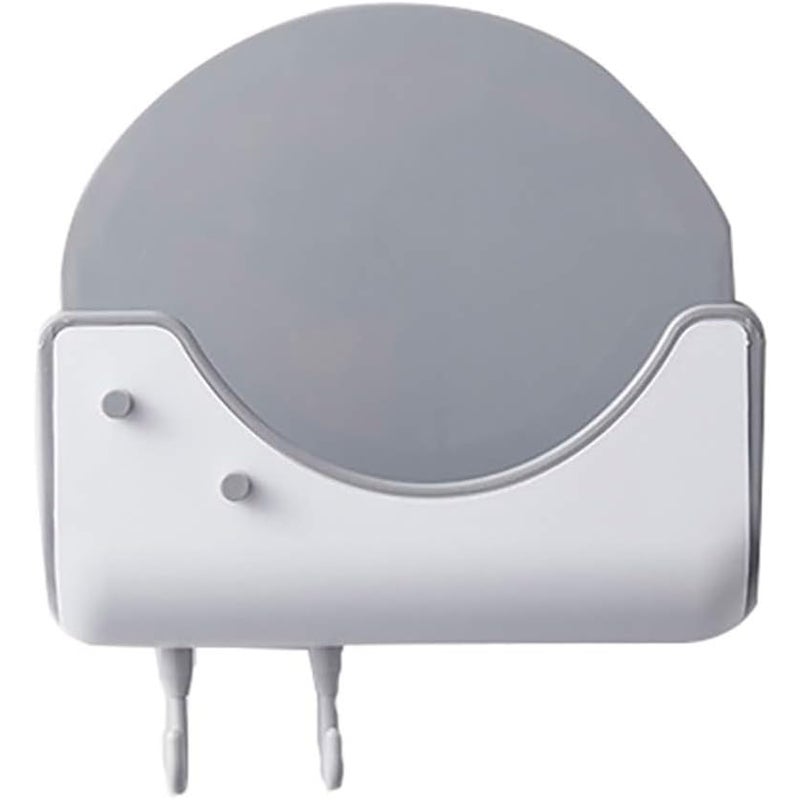 Szary uchwyt ścienny na pokrywki garnków z haczykiem, ociekacz kuchenny, wieszak ścienny na deskę do krojenia bez wiercenia, organizer