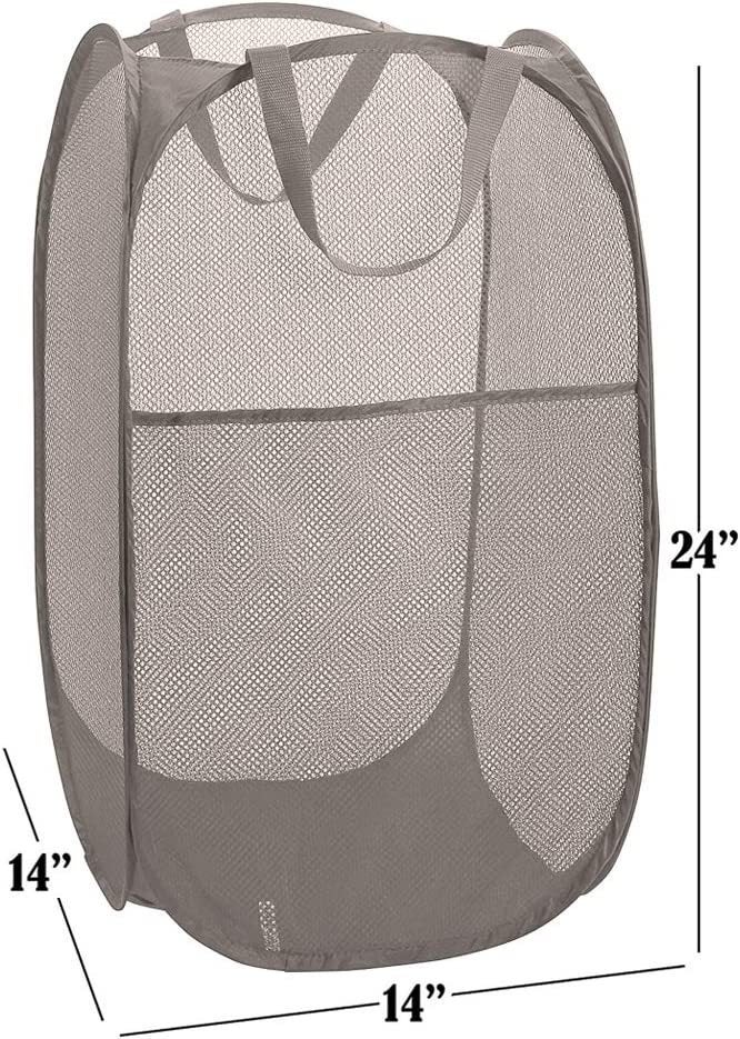 Cesto Lavanderia Portatile Cesto Portabiancheria Pieghevole In Rete - 75 Litri Per Camera E Bagno Cesto Biancheria Lavabile - Foto 10