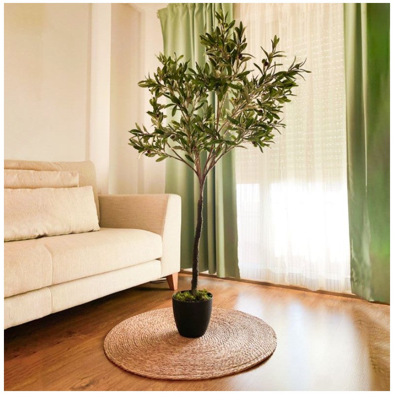 Olivier Artificiel 150cm avec pot | Plante Artificielle en plastique pour décoration de jardin intérieur et extérieur - 3