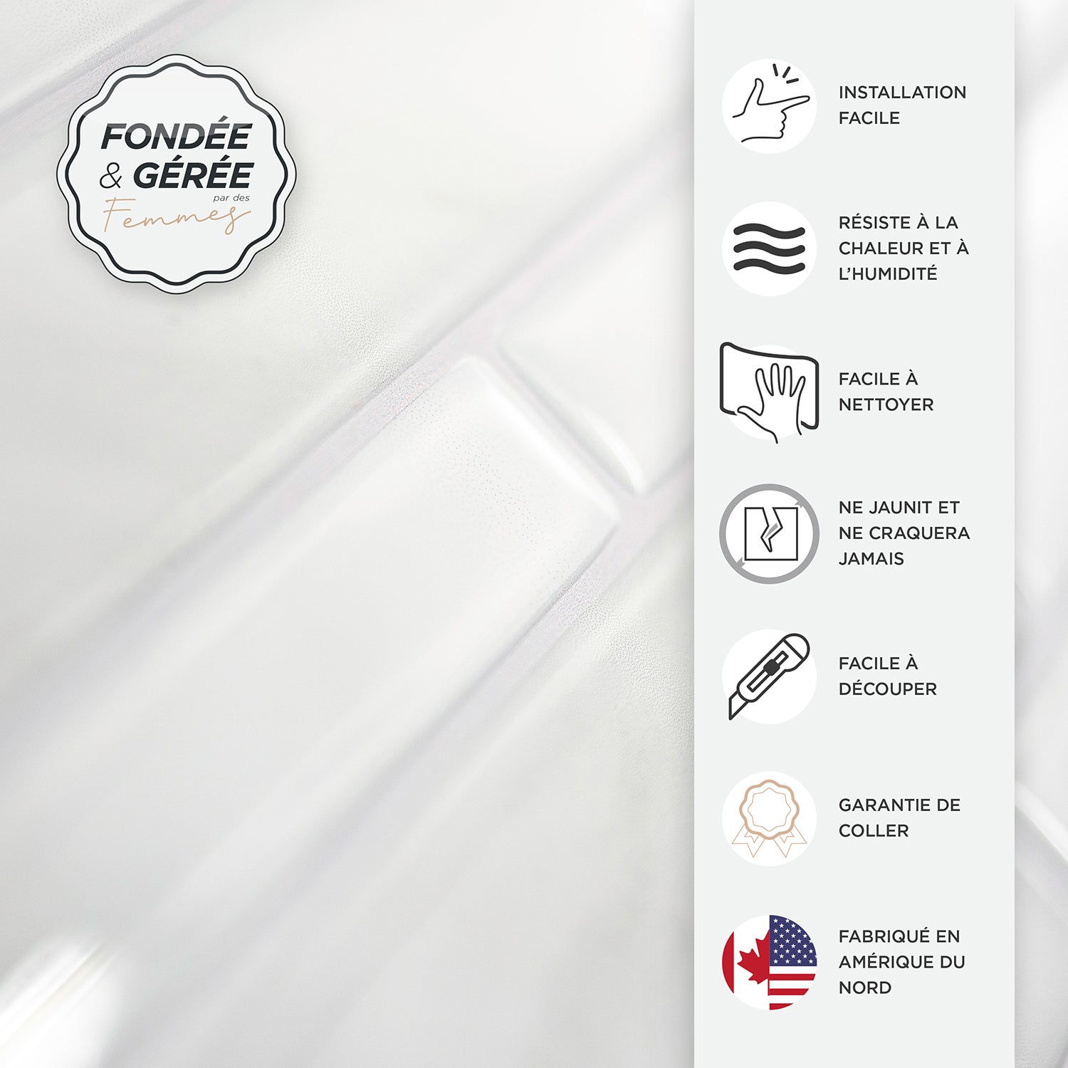 Crédence Adhésive, Effet Carrelage Mural Céramique Grise x4, 29.34 x 24.48cm - Smart Tiles Milano Massa - Sticker pour Cuisine et Salle de Bain - 3