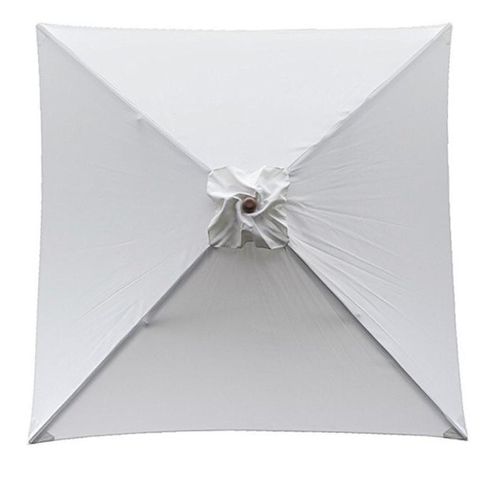Parasol kwadratowy 2x2m z 4 żebrami, parasol ogrodowy, czasza zapasowa, bezramowy, kolor ecru