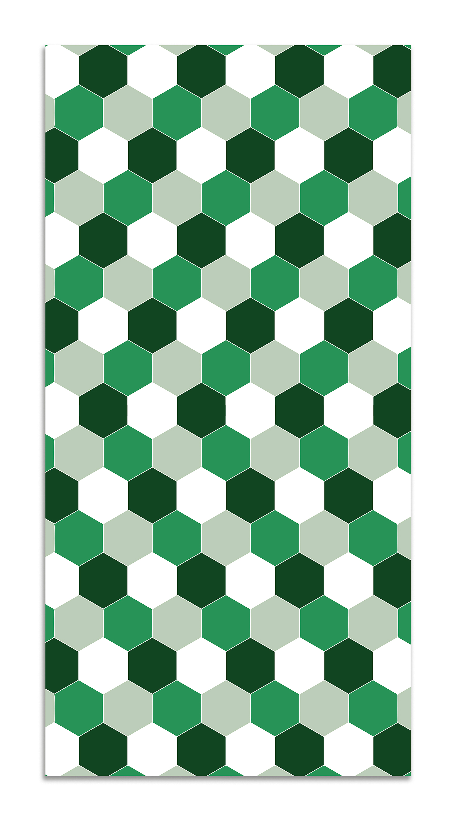 Panorama alfombra vinílica mosaico hexágonos tono verde 40x80 cm - alfombra cocina vinilo - alfombra salón antideslizante e ignífuga