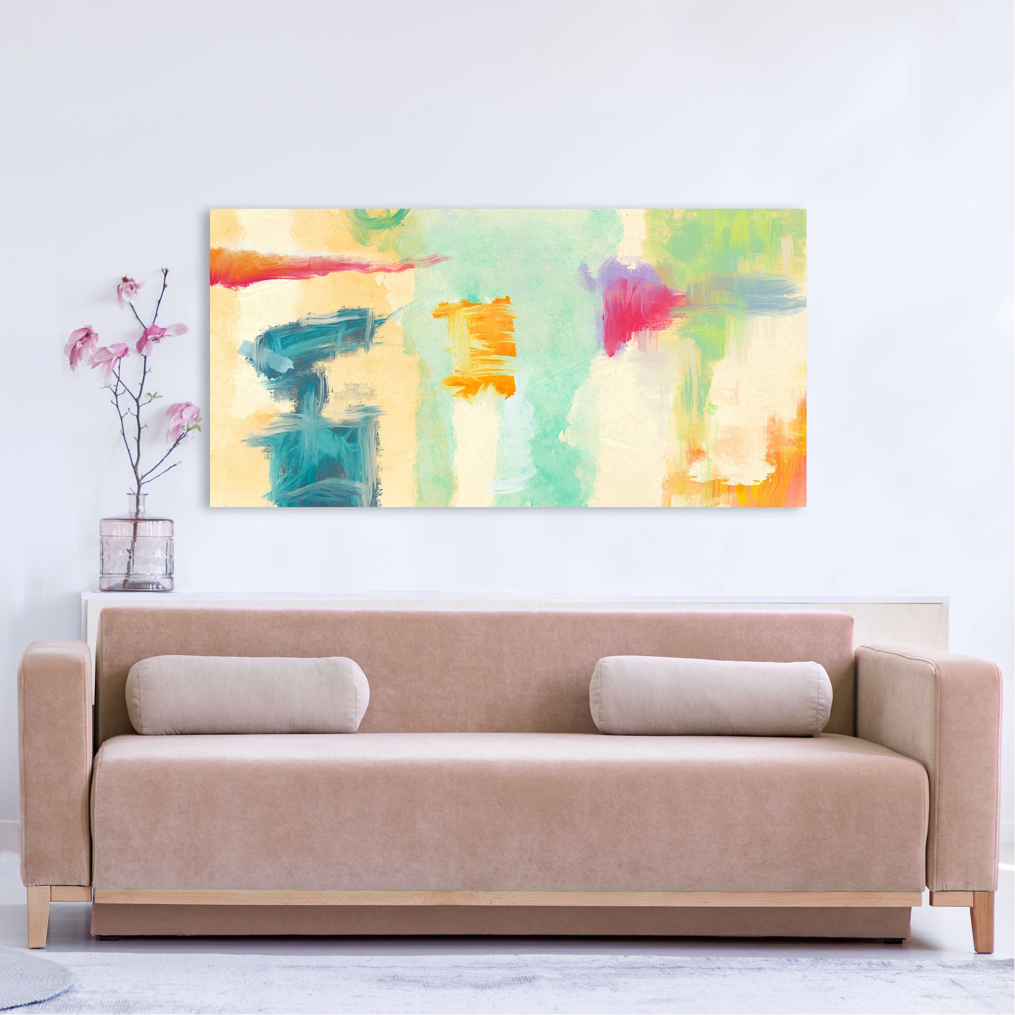 Peinture abstraite colorée - impression sur toile - Chaz Olin - Colorama - 100x50 cm - 2