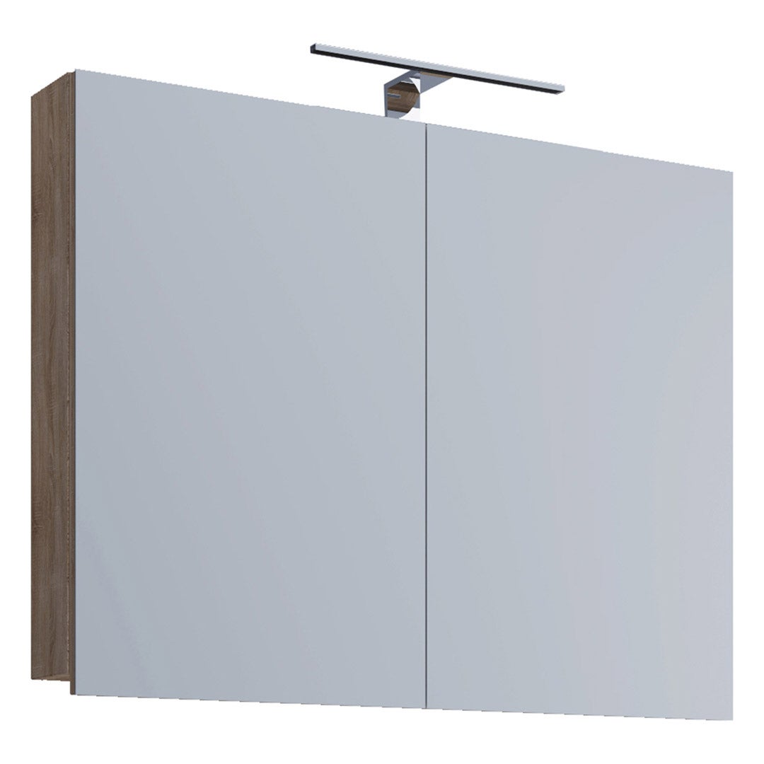 VCB1 szafka łazienkowa z lustrem szafka z lustrem 60 cm z oświetleniem, dekor dąb sonoma.