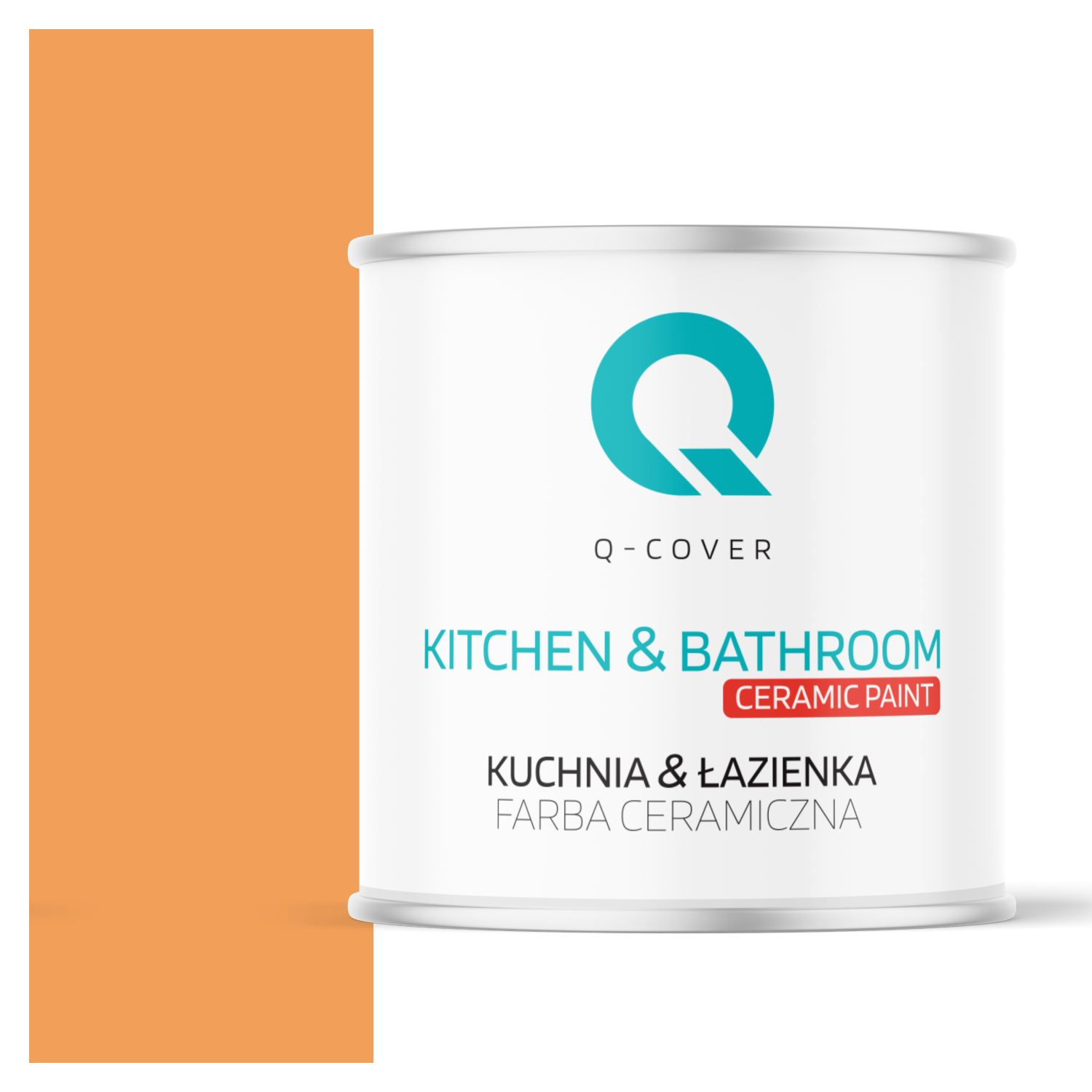 Farba Ceramiczna Kuchnia &amp; Łazienka Q-Cover Pomarańczowy H5944 Głęboki Mat 2L