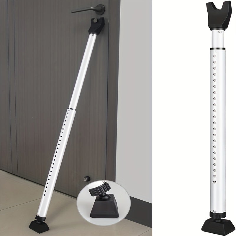Barre De Sécurité De Porte Pour La Maison Et Les Voyages – 53,3 à 132,1 Cm – Butée De Porte Anti-effraction Réglable Et Robuste, Base Antidérapante Pour Avant, Terrasse, Fenêtre Coulissante, Hôtel