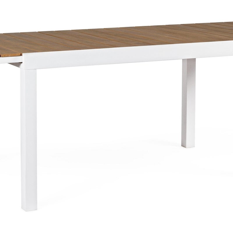 Rozkładany stół aluminiowy z blatem Polywood 140-200X90 Biały