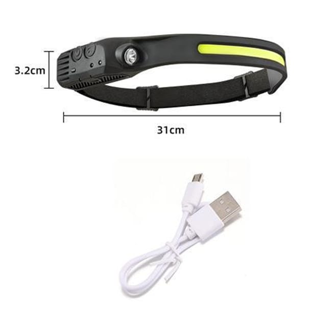 Lampada Frontale LED Ricaricabile | 500 Lumen, Impermeabile | 5 Modalità, Sensore Movimento | Per Outdoor - Foto 9