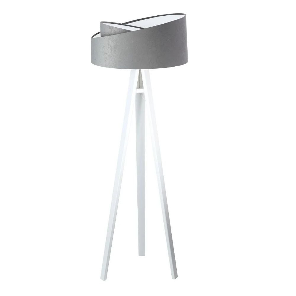 Lampa stojąca GEMSTONE szara/biała