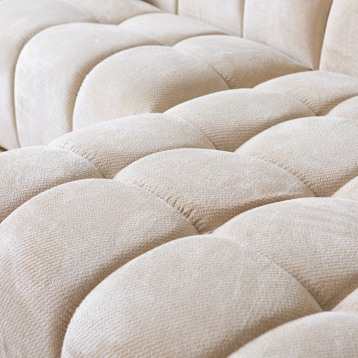 SALFORD Divano angolare a 3 posti nuvola in velluto beige - 7