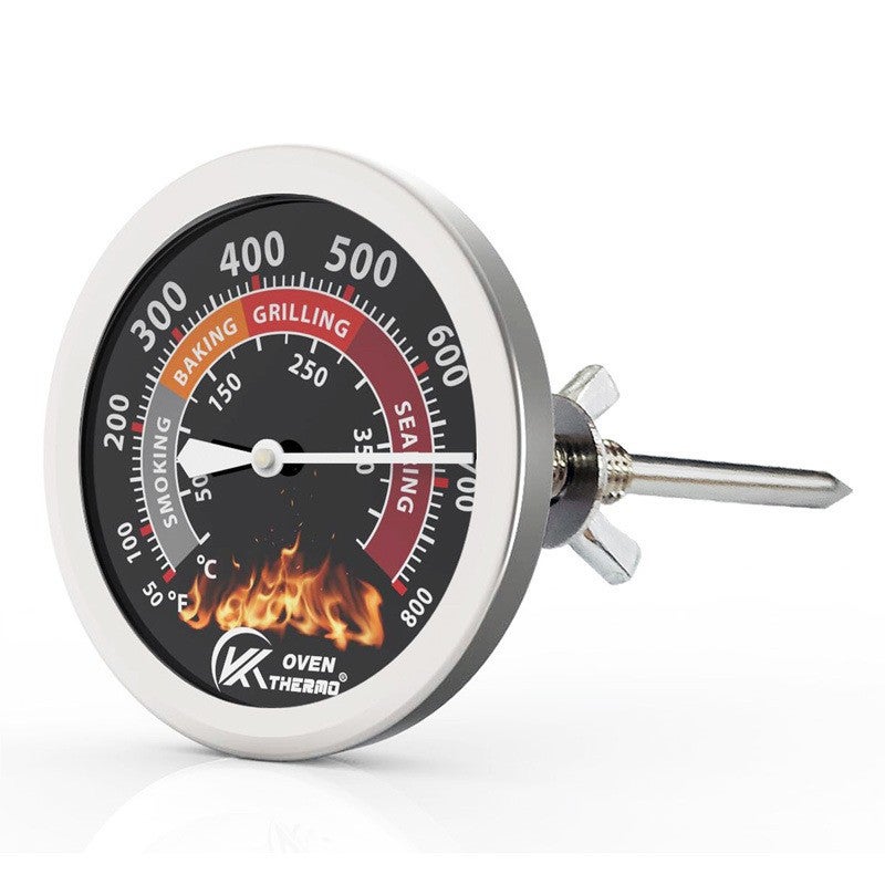 Lot De 2 Thermomètres Barbecue – Jauge Température Grill 10-400°C, Cadran 5,1 Cm, Sonde Inox 7,6 Cm