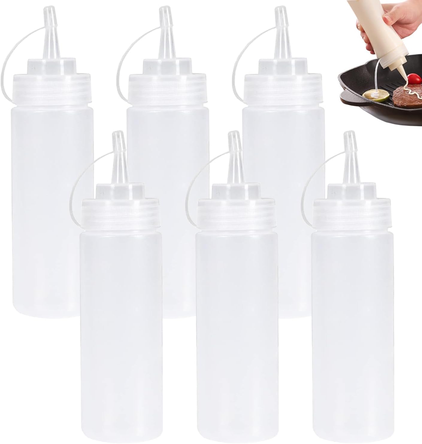 (6 piezas) Botella de salsa condimentada de 8 oz, Botellas ...