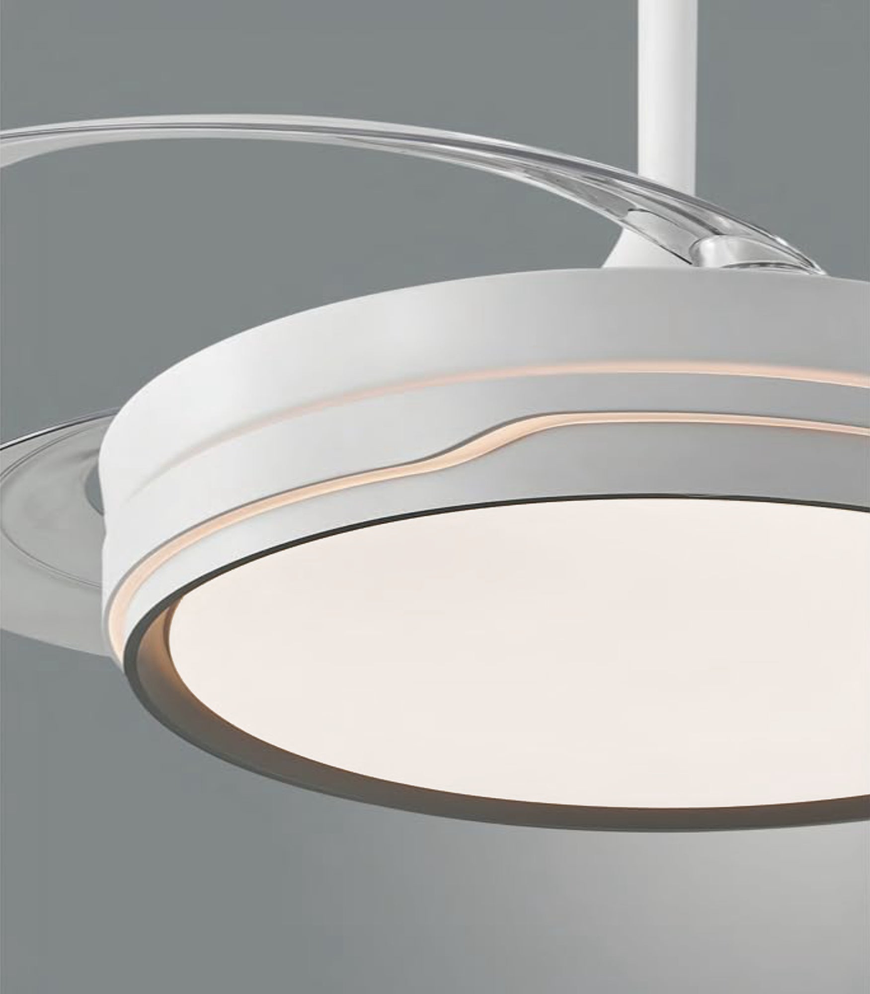 Ventilador de Techo con Luz Motor DC Ultra Silencioso con Aspas Plegables LED 70W Blanco FLMFSD-2301 - 2