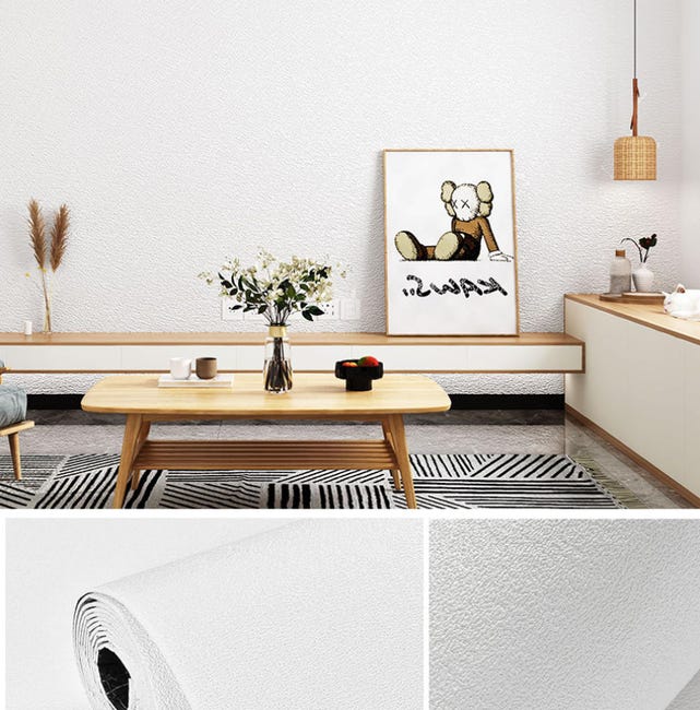 Autocollants muraux 3D épais imperméables à la boue de diatomée 500 x 50 cm,décoration murale de papier peint uto-adhésif résistant à l'humidité - 3