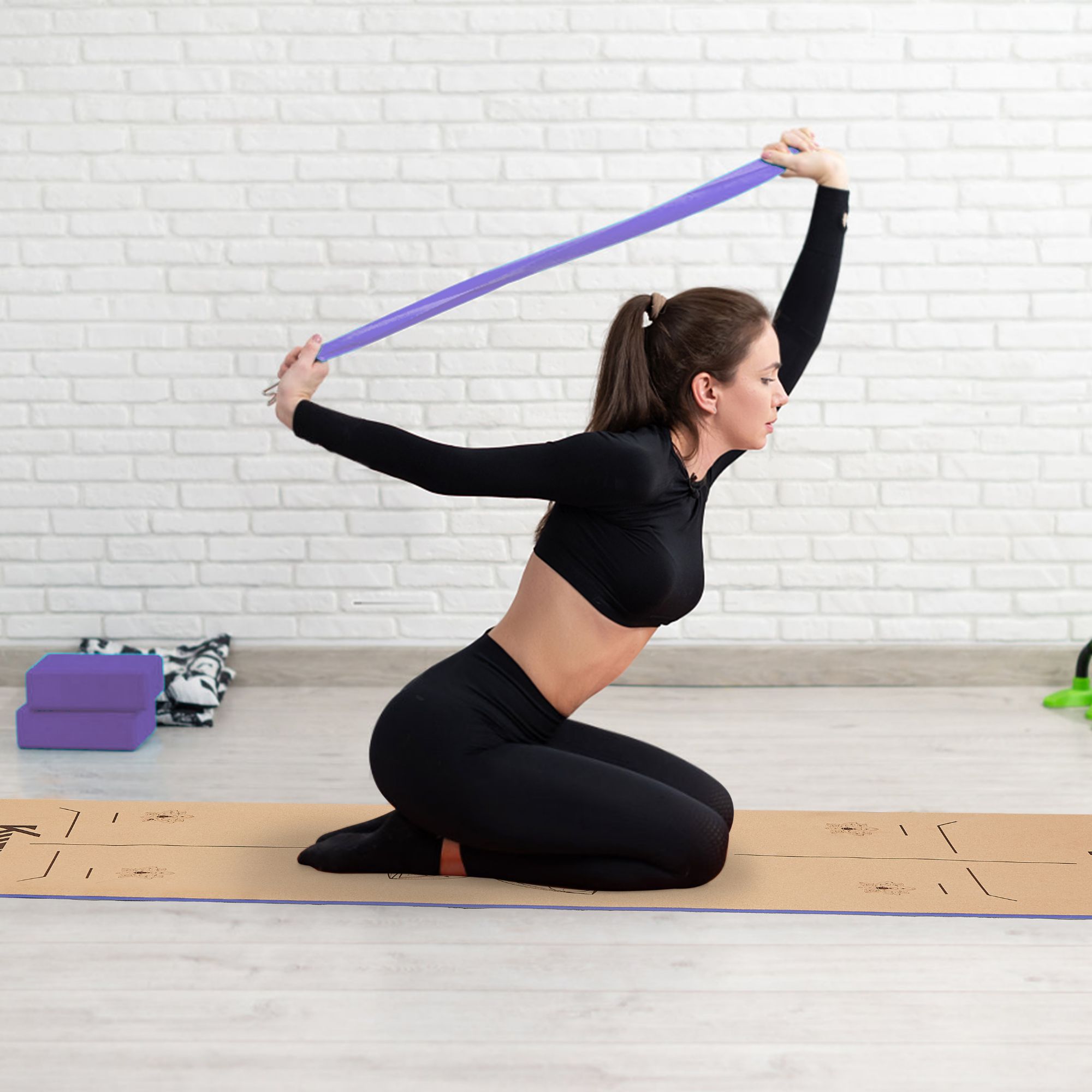 VLFit Tapis De Yoga Pliable Et Antidérapant – Parfait Pour Voyager, Fitness Et Pilates (173 X 61 X 0,6 Cm)