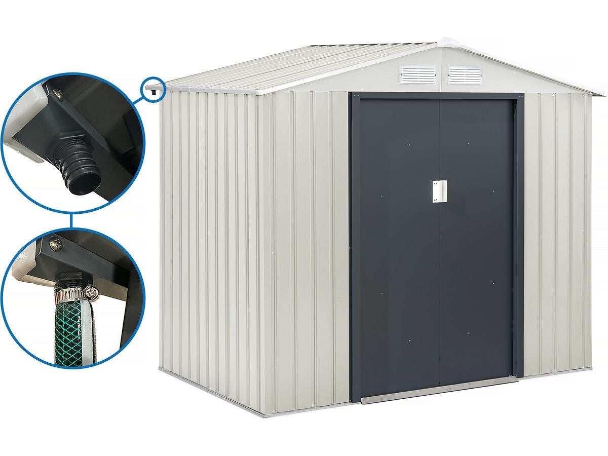 Nebraska metalowa szopa ogrodowa - 2,71m² z rynną