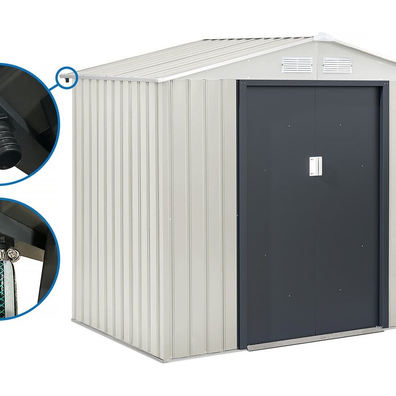 Nebraska metalowa szopa ogrodowa - 2,71m² z rynną