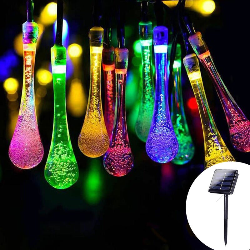 Guirlande Lumineuse Solaire 30 LED, SDLOGAL, Extérieure Et Interieur 6 5 M 8 Modes Ip65 Etanche Guinguette Pour Jardin Lumiere Colore 95197168