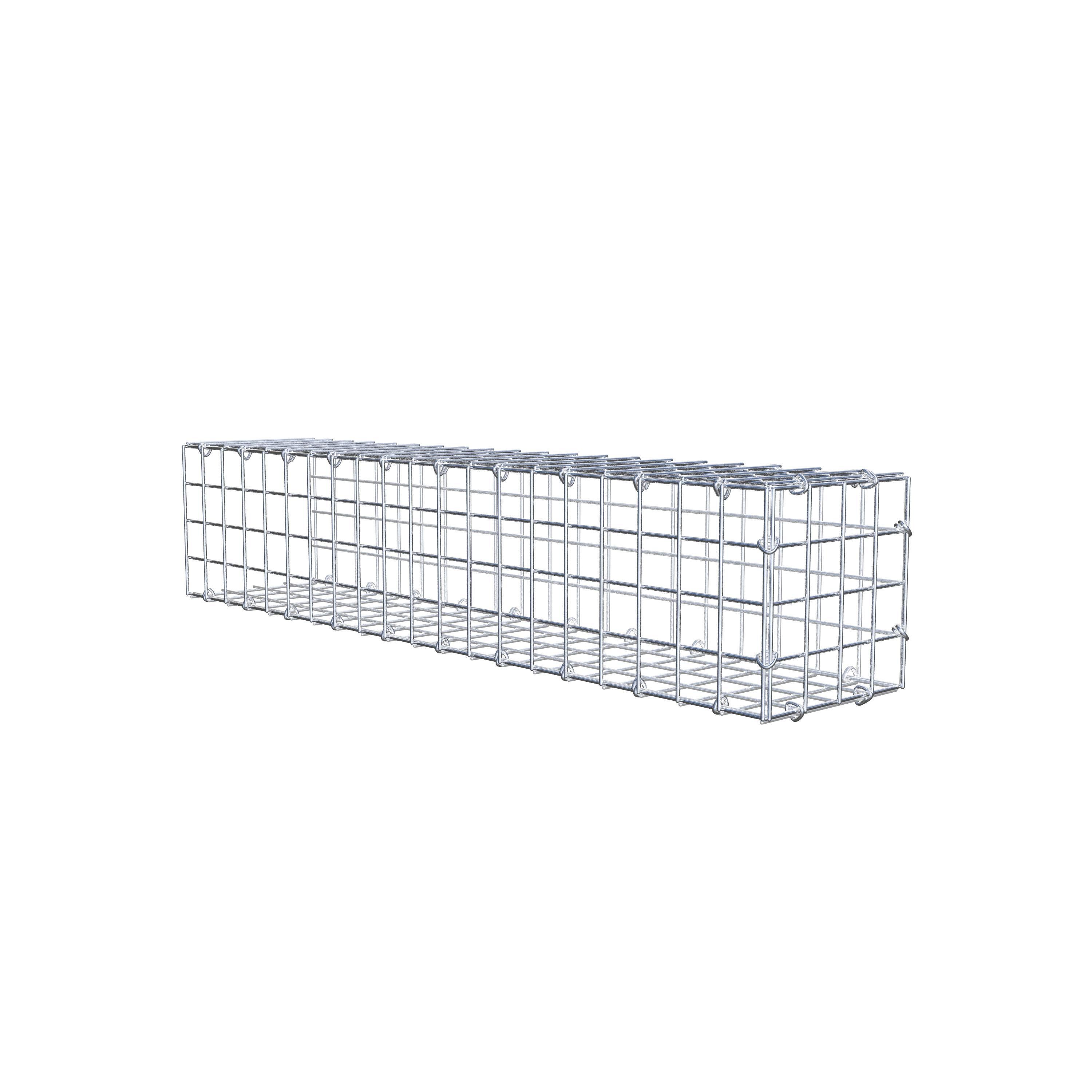 Gavión para alargar en acero galvanizado 100x20x20cm (LxAxP), malla 5 x 5cm, Anillo en C, sin rejilla frontal - 7