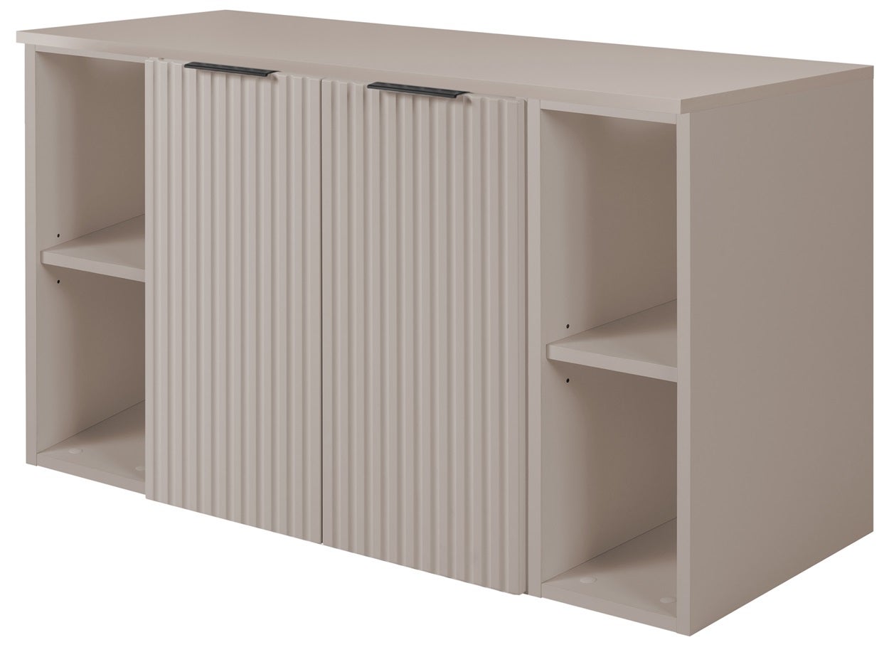 Zestaw łazienkowy FLOW 100 cm kaszmir z blatem i regałami