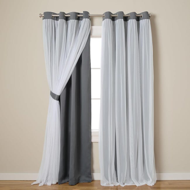 PiccoCasa - Tenda per porte e finestre, tende scorrevoli per la privacy, oscuranti, per porte a vetri francesi, Poliestere, blu cielo, W25 x L40 PiccoCasa - Tenda per porte e finestre, tende scorrevoli per la privacy, oscuranti, per porte a vetri francesi, Poliestere, blu cielo, W25 x L40