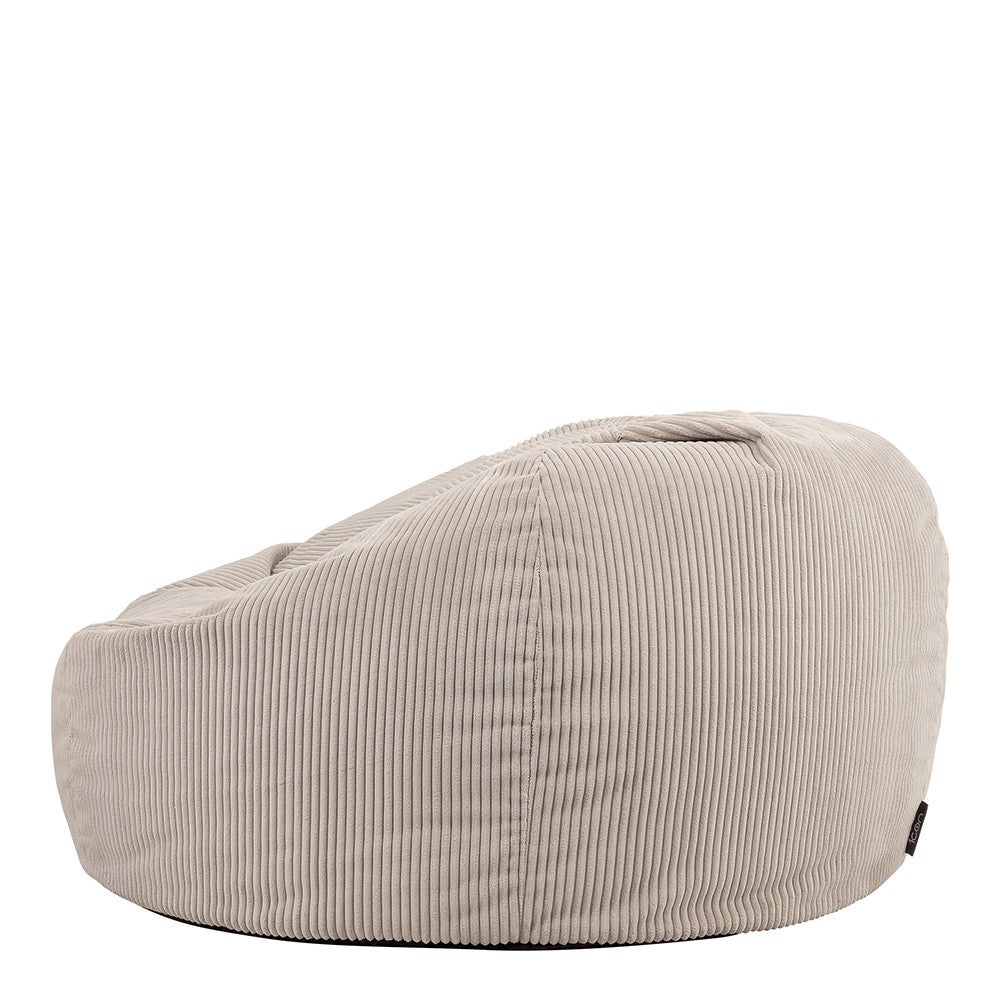 Pouf géant canapé Icon velours côtelé beige galet, 130x116x57cm Oeko-Tex® - 7