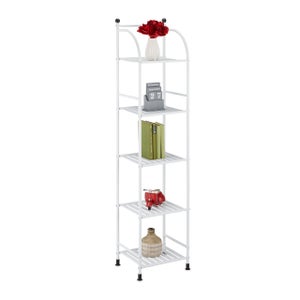 Étagère Verticale Relaxdays 5 Niveaux Vert - Rangement Cuisine Salle De Bain | 133x56x28 Cm Acier