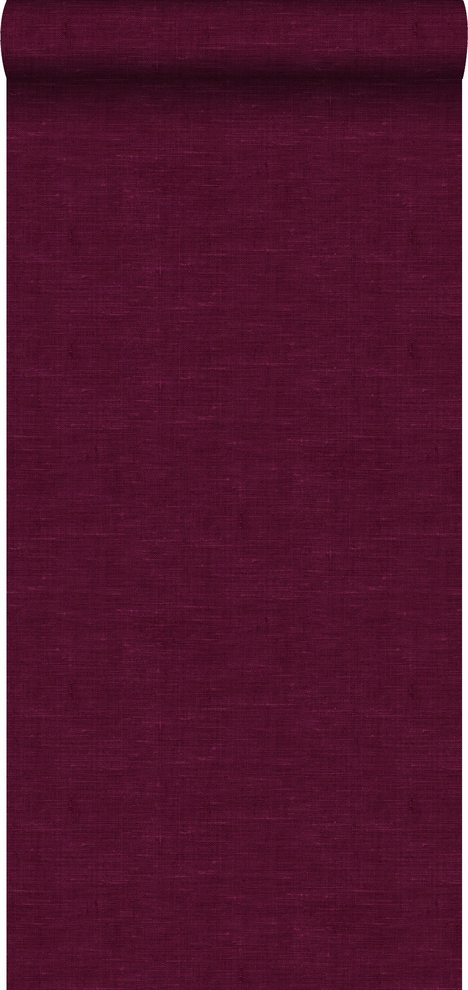 Papel pintado liso con efecto lino rojo burdeos - 53 cm x 10,05 m - estahome
