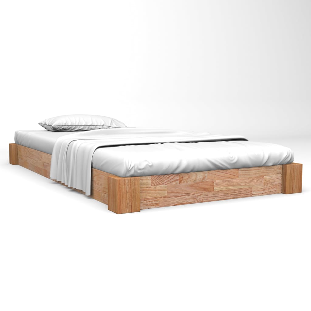 Lit Double 160x200 Cm En Bois Massif De Palissandre - Nature Brown #511 - Huilé Couleur Brun Clair