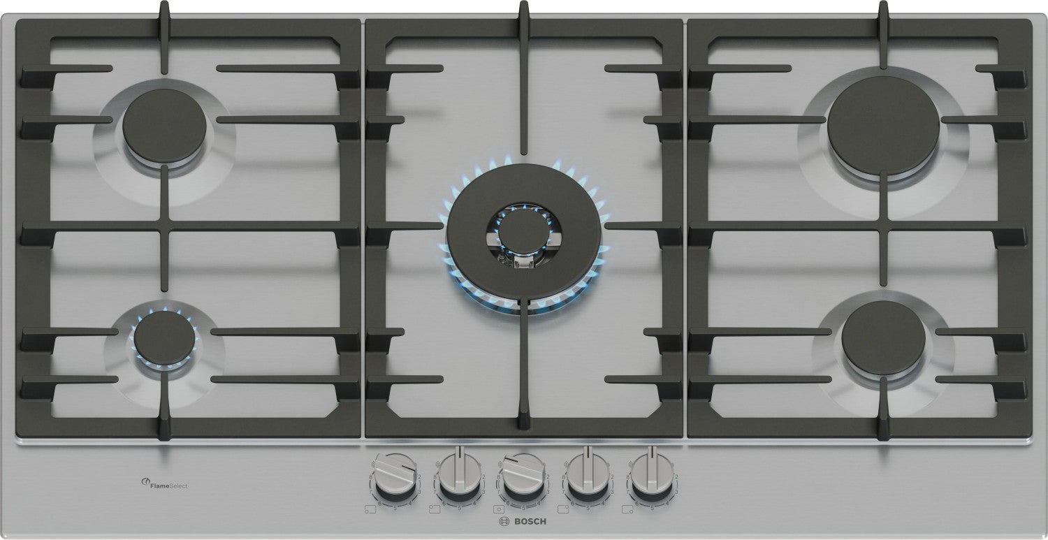 Bosch Serie 6 PCS7A5I90 plaque Acier inoxydable Intégré 75 cm Gaz 5 zone(s