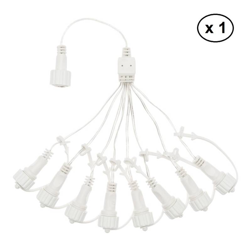 Plafond lumineux en étoile 8 branches de 10m 1600 led ambrées IP44 8 animations - 3