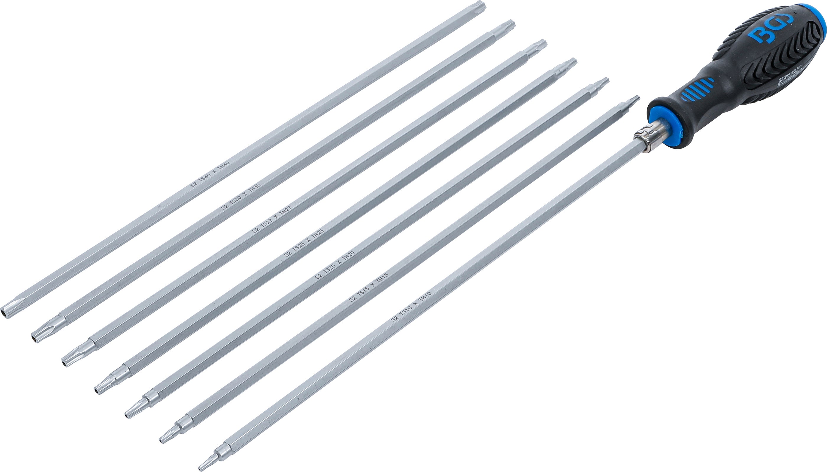 Zestaw wkrętaków BGS z wymiennymi ostrzami profil T (Torx) / profil TS (Torx Plus) 8cz. - 2325