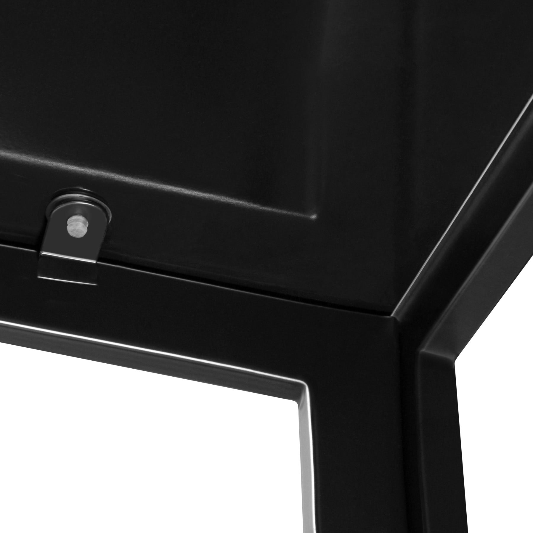 Set tavolo e 4 sedie neri 4+1 mobili sala pranzo in acciaio con sedili imbottiti e rivestimento in ecopelle TECTAKE - 8