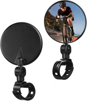Miroir Convexe Réglable Rétroviseur Vélo CEMOFE - 360° - Pour Guidon 18-22 Mm - VTT, E-Bike, Scooter Guidons 18 à 22mm