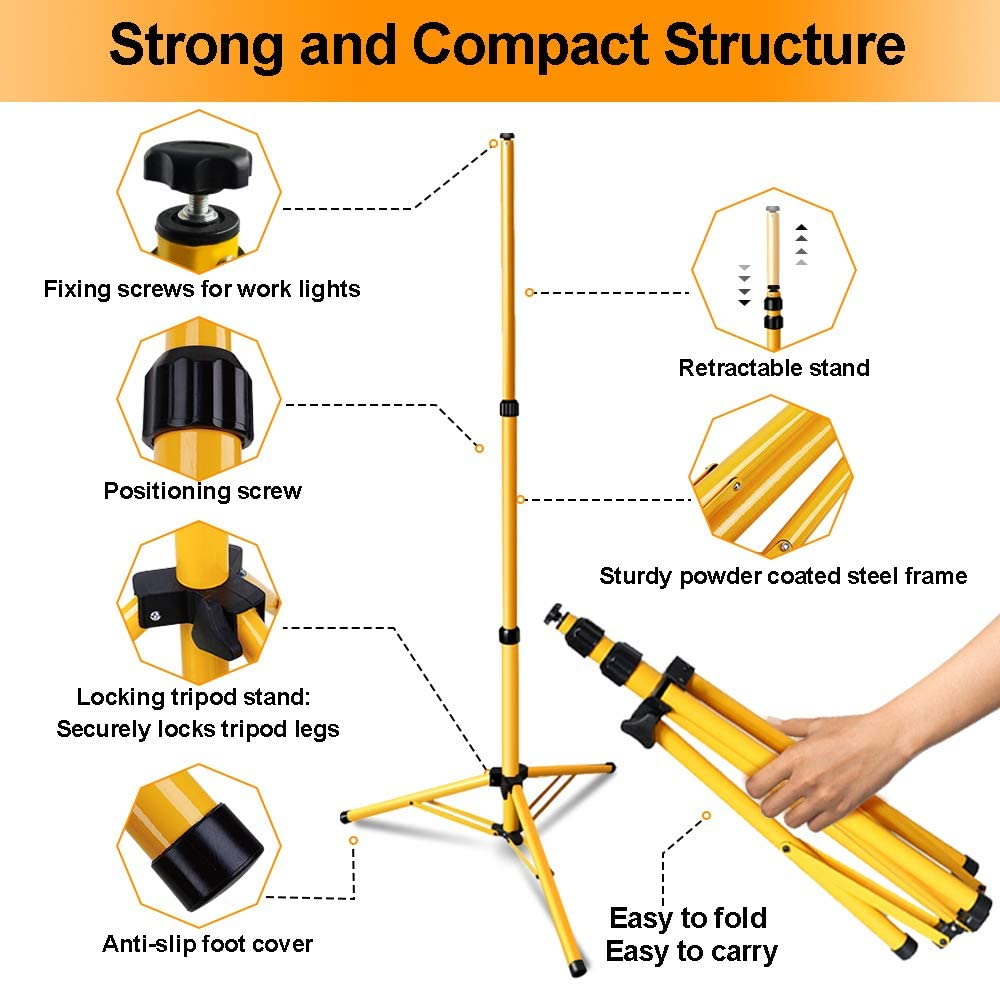 Trépied pour LED projecteur de chantier universal tripod Support pour projecteur de travail - 3