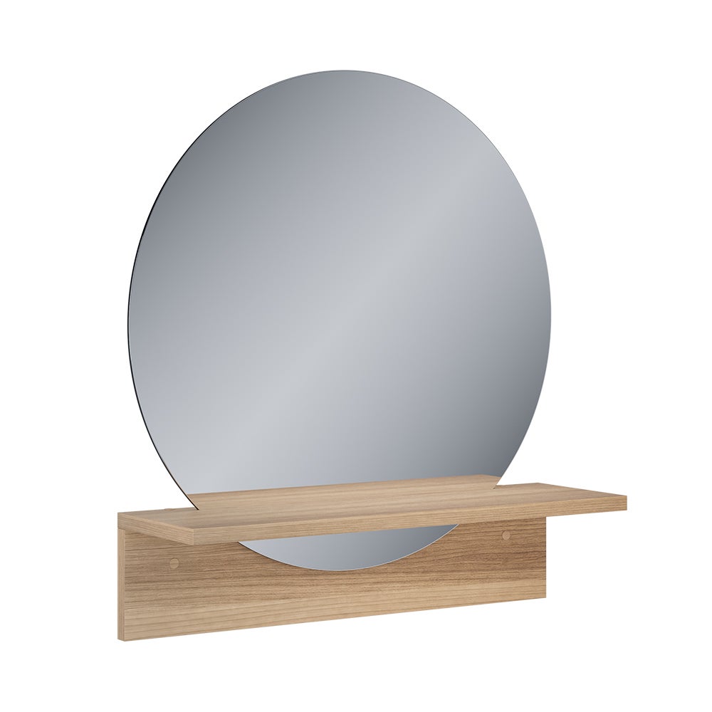 Vicco Lustro łazienkowe Elyra, Złoty dąb energetyczny, 50 x 54.5 cm z półką