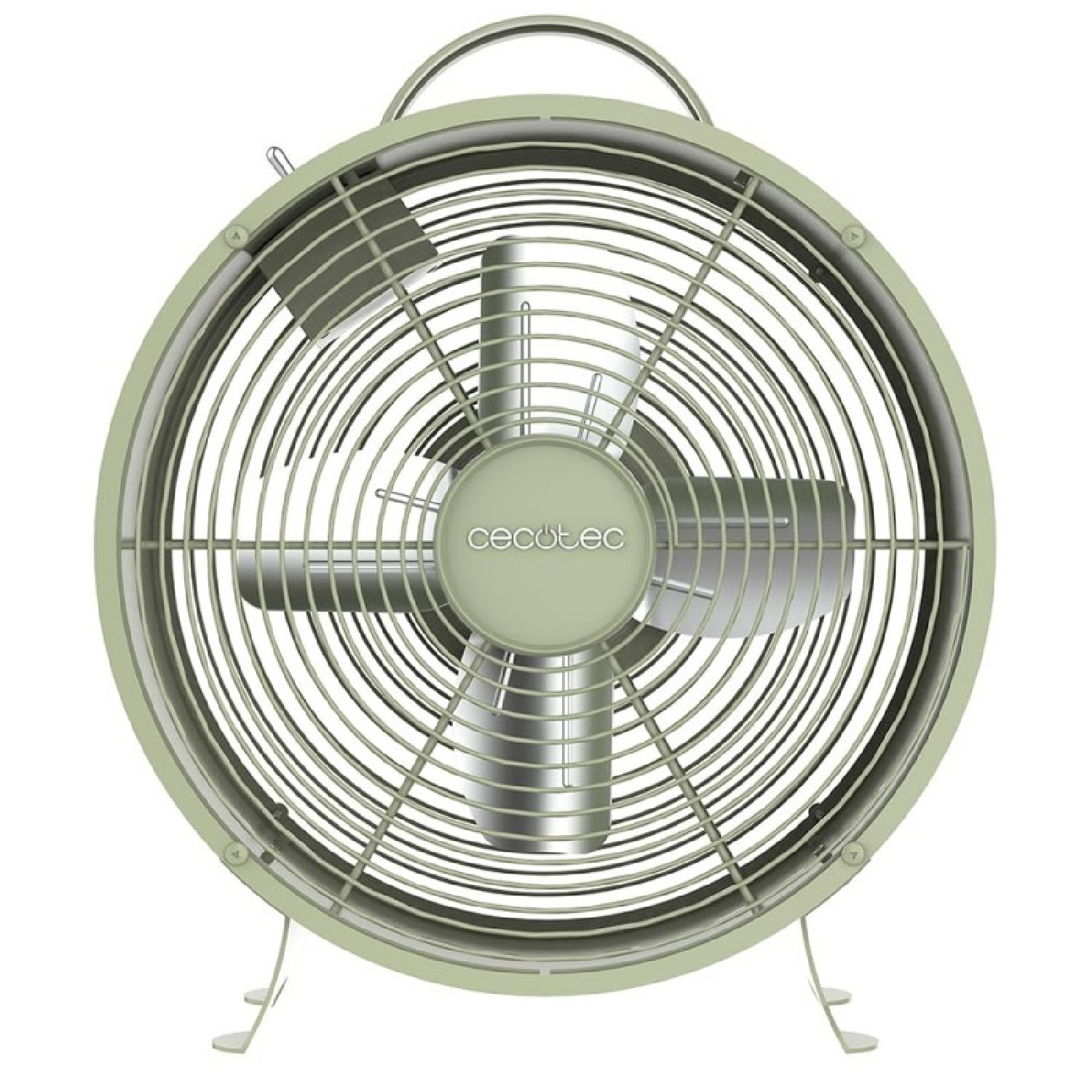 Brasseur D'air Ventilateur De Table CECOTEC RetroDesk 25W - 4 Pales 63cm | 2 Vitesses | | Sécurisé Design Rétro Beige