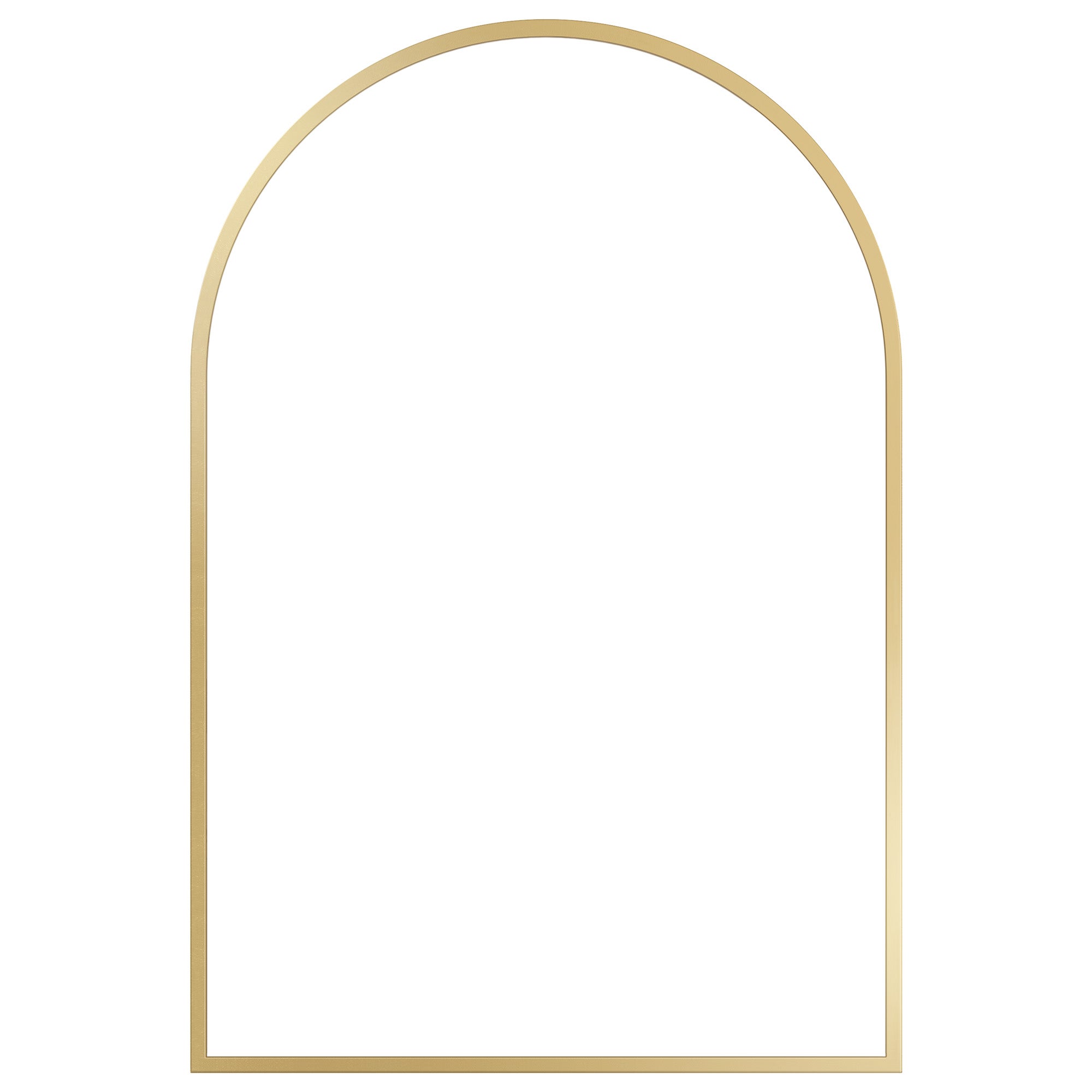 Songmics Espejo De Baño, Espejo De Pared, Arqueado, De Aluminio, 91 X 61 Cm, Montaje Fácil, Para Salón, Dormitorio, Dorado/Claro Aluminio, Leroy Merlin