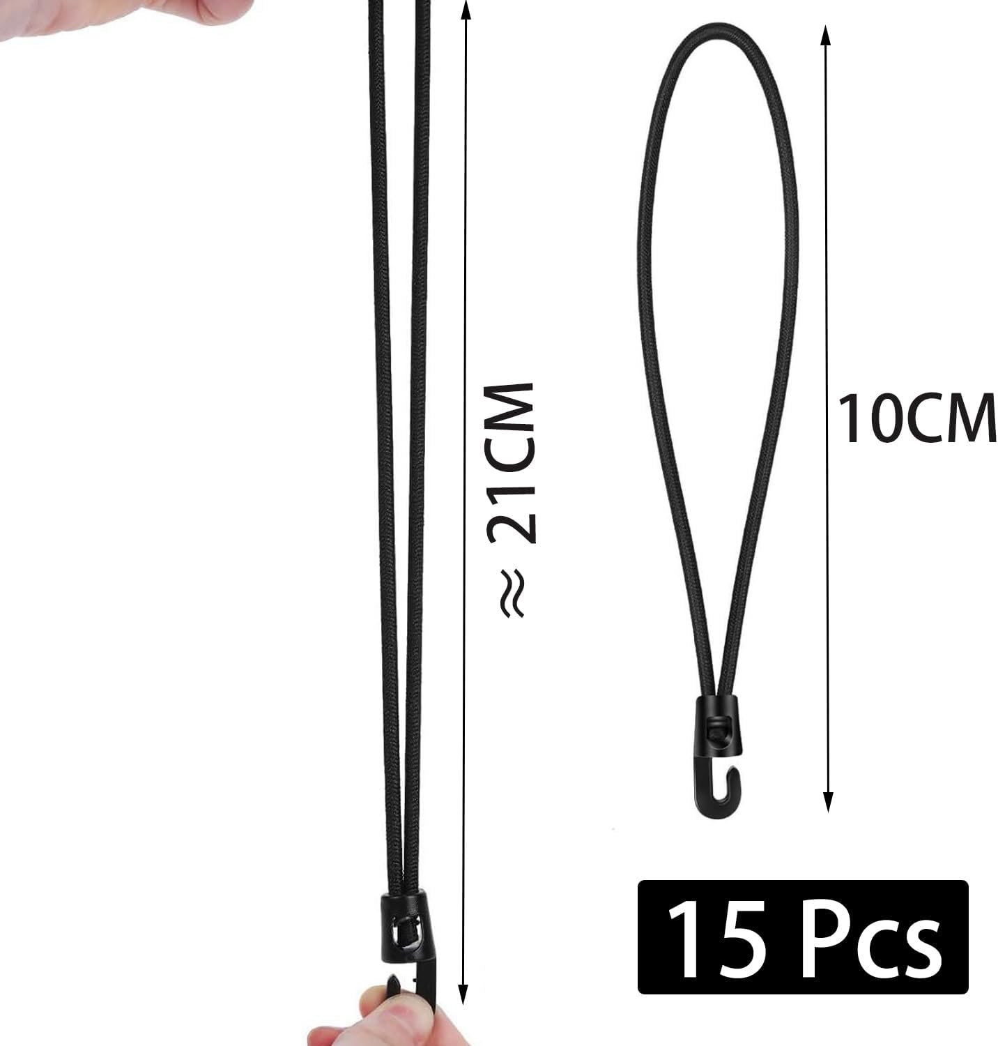 Lot De 12 Tendeurs élastiques WuGU – Avec Crochets Métal – Longueurs Variées (30-100cm) – Neuf